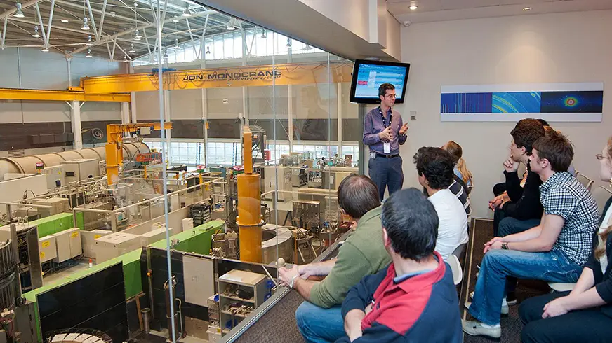 Visitors in the Neutron Guide Hall